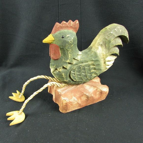 Primitive Folk Art Hand Carved Wood James Haddon - Picture 3 of 8